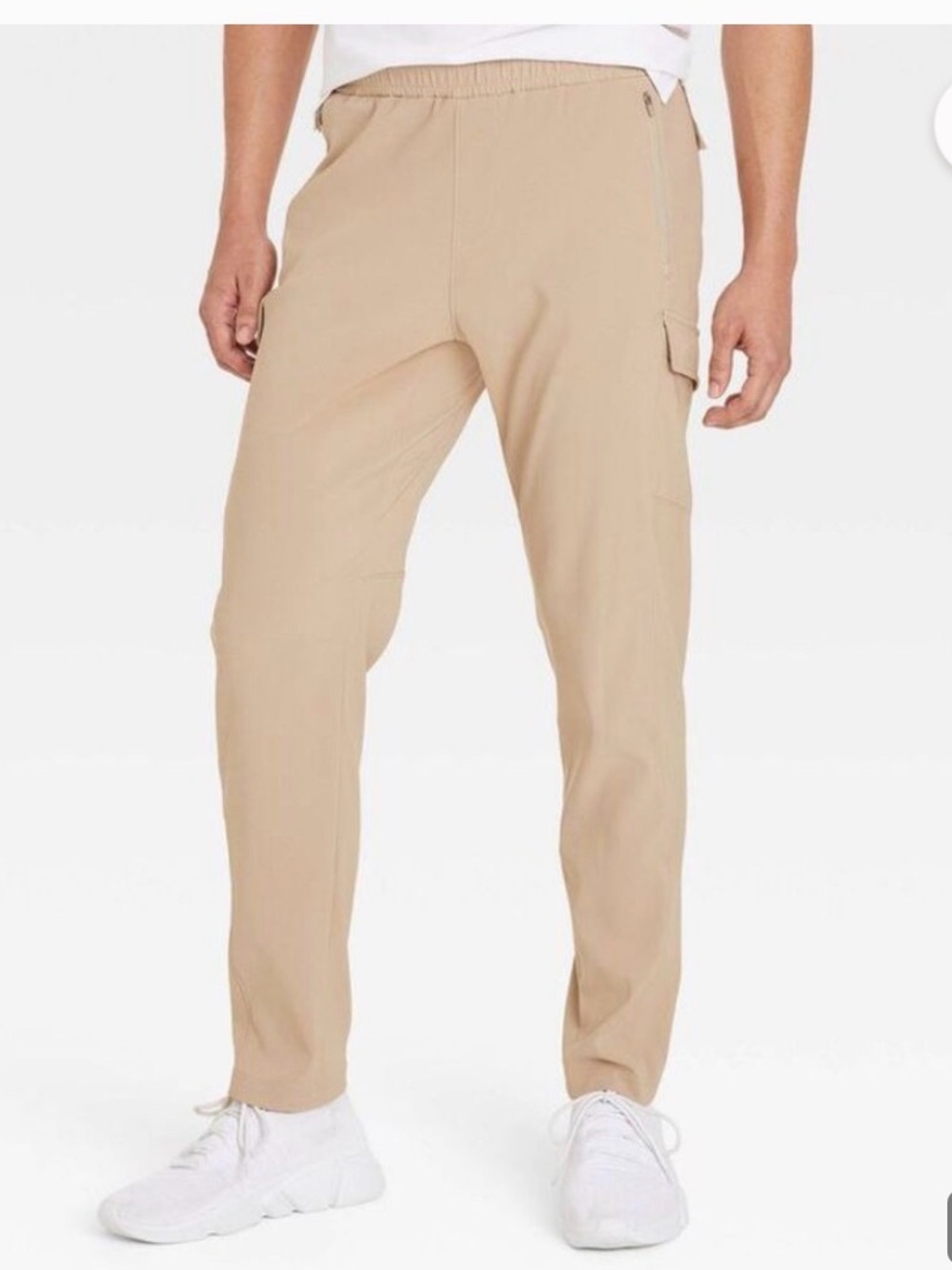 All In Motion - Men's DWR Pants - Khaki Woven Recycled, Large, Cargo pants NWT